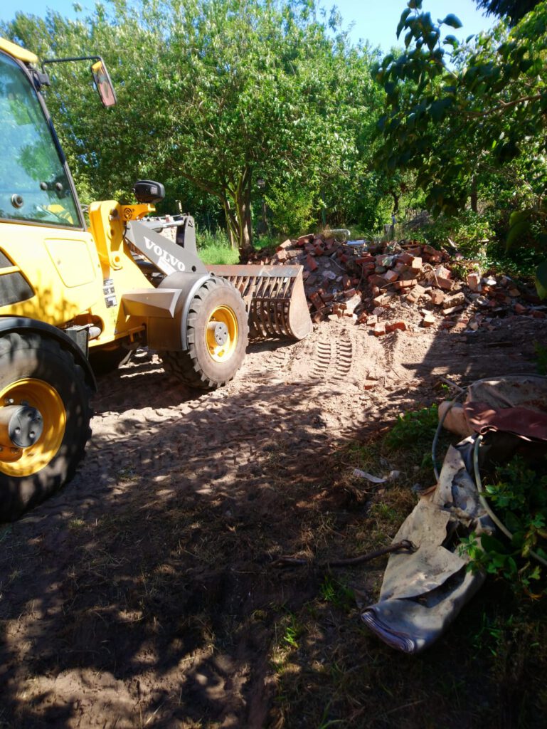 Schwere Technik im Einsatz