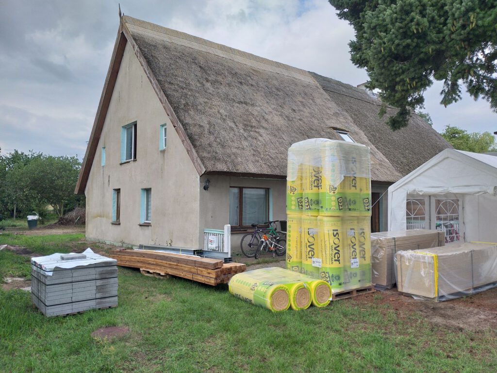Baumaterial wurde angeliefert